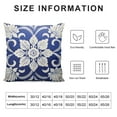 thumbnail image 5 of Shangniulu Moroccan Majolica Throw Pillow Covers Blue White Mexican Floral Square Pillowcases Cushion Cover for Room Sofa Chair Bed Home Decor, 5 of 5