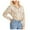 11-Beige1417, variant on Women's Cropped Full-Zip Hooded Jacket Long-Sleeve Relaxed-Fit Jackets Daily Street Casual Outer Tops