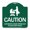 Green & White, variant on SignMission Designer Series Sign - Caution - Automatic Door Opens Out Please Step Back with Graphic | Burgundy 18" X 18" Heavy-Gauge Aluminum Architectural Sign | Made in the USA