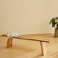 thumbnail image 3 of BALANBO Live Edge Wood Bench 63in Rustic Solid Wood Entryway Dining Bench, 3 of 6
