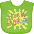 thumbnail image 3 of Inktastic I Love My Grammy- Sun and Rainbow Letters Boys or Girls Baby Bib, 3 of 4