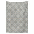 thumbnail image 2 of Abstract Tablecloth, Demonstration of Continued Star Motifs Art Deco Inspired Elements Print, Rectangle Satin Table Cover for Dining Room and Kitchen, 52" X 70", Taupe and Pale Blue, by Ambesonne, 2 of 2