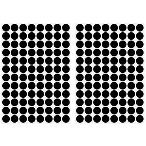Self-Adhesive Screw Hole Stickers,2-Table 96 in 1 Self-Adhesive Screw Covers Caps Dustproof Sticker 15mm Black