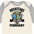 thumbnail image 4 of Inktastic Rockstars Are Born in February Birthday Boys or Girls Long Sleeve Baby Bodysuit, 4 of 5