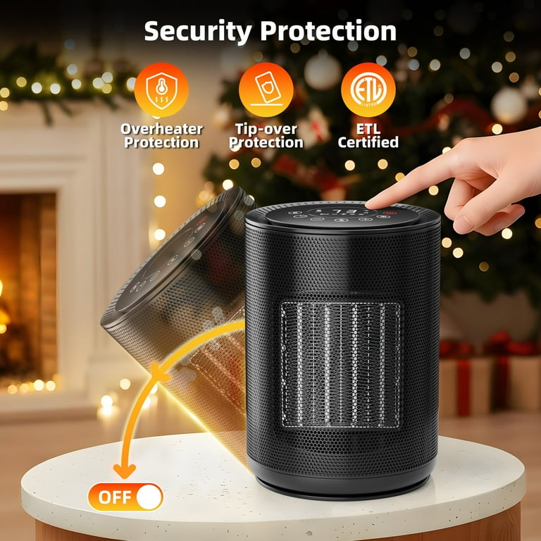 KISSAIR 1500 W Space Heater, PTC Ceramic Heater with Remove