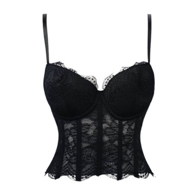 Sous-robe Gainante pour Femmes Hauts Patchwork Bandage Gothique Solide Contrôle Ferme Corset