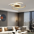 thumbnail image 3 of 22" Modern Geometric Dimmable LED Flush Mount Light Ceiling Light with Remote Control Matte White, 3 of 6