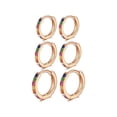 thumbnail image 1 of Aros de plata para mujer, aros de plata de ley S925 con circonitas AAA, aros hipoalergénicos pequeños para dormir para regalo de cumpleaños - plata/oro/oro rosa, 1 of 5