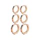 thumbnail image 1 of Aros de plata para mujer, aros de plata de ley S925 con circonitas AAA, aros hipoalergénicos pequeños para dormir para regalo de cumpleaños - plata/oro/oro rosa, 1 of 5