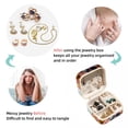 thumbnail image 4 of Floral Animal Travel Portable Square Necklace Holder with Earring Holder, Display Case - Travel Organizer for Rings, Earrings, Necklaces, Bracelets - Suitable for Girls and Women, 4 of 6