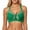 Dark Green, variant on Lightweight Gathered Cups Bra for Women Adjustable Straps, Delicate Mesh Fabric, Natural Shape and Good Support