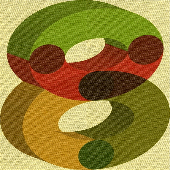 Ahgly Company Machine Washable Indoor Square Transitional Saddle Brown Area Rugs, 7' Square