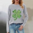 thumbnail image 2 of UngA St Patrick's Day Shirts for Women Lucky Shamrock Tshirt Saint Patricks Day Green Clover Long Sleeve Tops,Size M, 2 of 8
