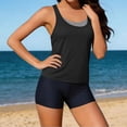 thumbnail image 2 of FDGIU ‌2026 Women's 3 Piece Tankini Swimwear Tummy Control Plus Size Swim Top with High Waisted Boyshorts Bathing Suit Set, 2 of 7
