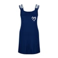 thumbnail image 6 of Meichang Women's Plus Size Nightgown Sleeveless Adjustable Spaghetti Strap Sleepwear Heart Print Loose Fit Sleepdress Soft Comfy Loungewear Cami Night Gown, 6 of 7