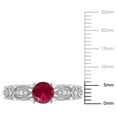 thumbnail image 2 of Everly Women's Created Sapphire and Created Ruby 10k White Gold Ring, 2 of 8