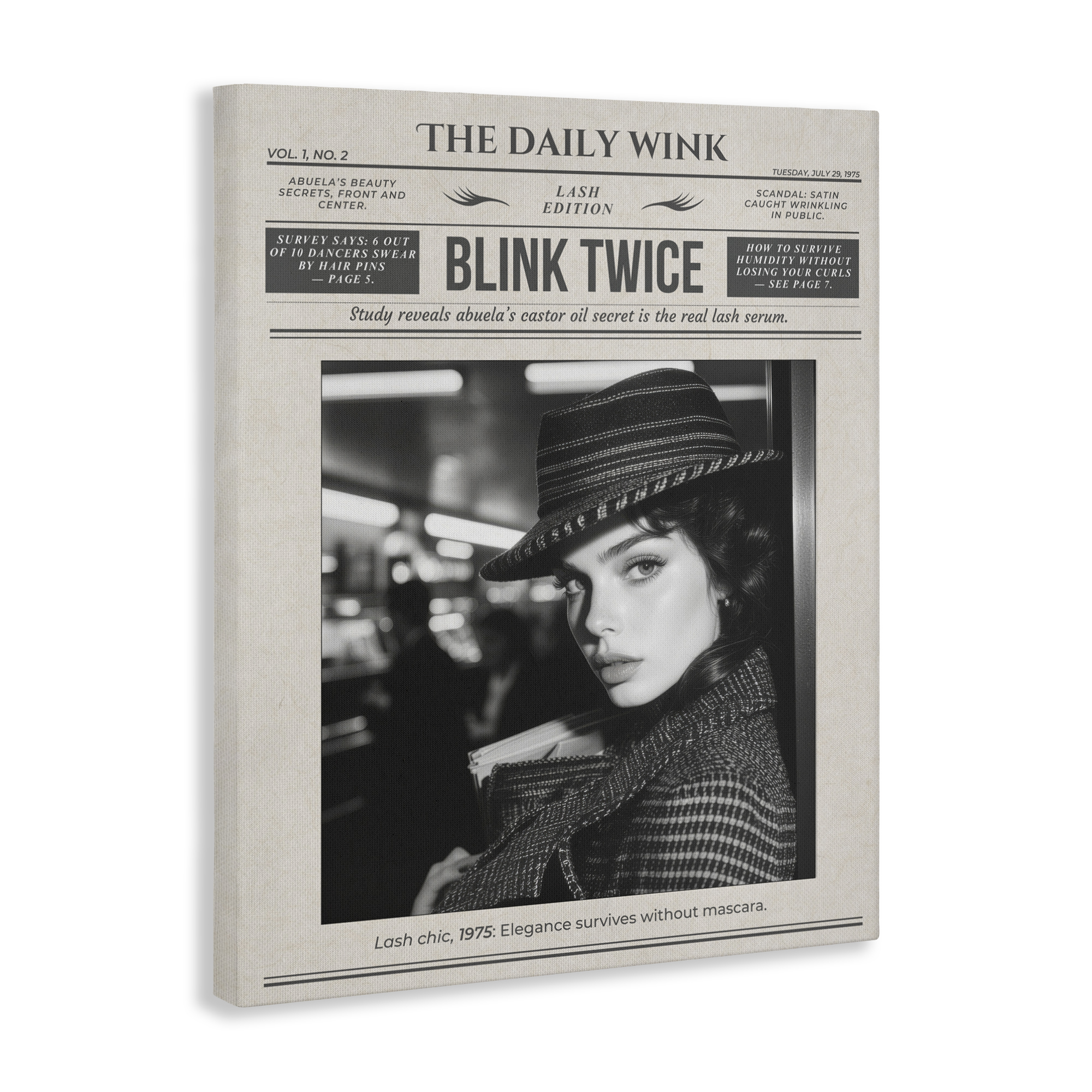 The Daily Wink Magazine Canvas Wall Art, design by A Barefoot Stylist