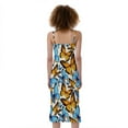 thumbnail image 2 of Gifts For Butterflies Lovers. Turquoise And Orange Butterfly Print Slim Fit Midi Cami Dress, Butterfly Fashion Summer Maxi Sexy Casual Dress For Women, 2 of 4