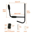 thumbnail image 3 of Piripara Wall Mounted Folding Kayak Rack Storage, Gloss Black Steel, 100lb Capacity, 3 of 10