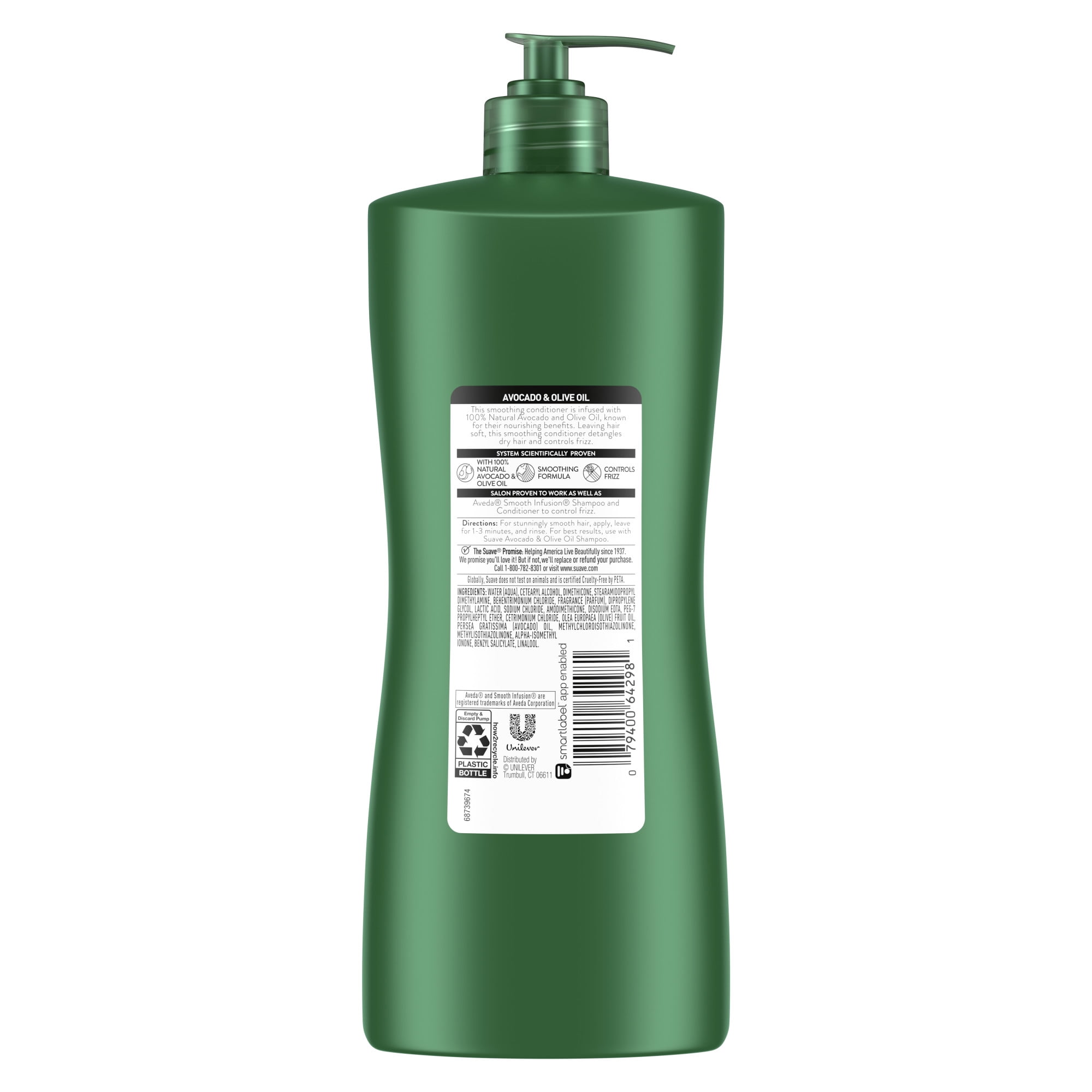 (2 pack) Suave Professionals Avocado & Olive Oil Conditioner with Pump, Smoothing, 28 fl oz