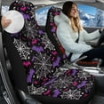 thumbnail image 2 of Uorisanigo 2PCS Car Seat Covers for Front Seats, Furry Fuzzy Fluffy Cobweb Purple Bat Seat Cover, Universal Vehicle Split Cushion Cover, Driver Interior Accessories for Car, Truck, SUV, 2 of 7