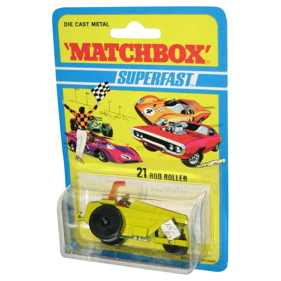 Matchbox Superfast Lesney (1971) Yellow Rod Roller Toy No. 21