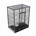 thumbnail image 6 of GARVEE Large Iron Bird cage with Rolling Stand, Slide-Out Tray,Wooden Perches for Multiple Birds, Indoor Use, Black, 6 of 7