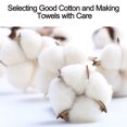 thumbnail image 3 of Juego de toallas de mano de algodón a rayas (34 x 74 cm) Toallas de mano decorativas de lujo (juego de 4, azul), 3 of 5