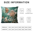 thumbnail image 6 of Nawypu Flower Butterfly Throw Pillow Cover White Calla Lily Pink Rose Spring Flowers Bouquet Decorative Pillow Covers Square Pillowcase Cushion Covers 2pcs White, 6 of 6