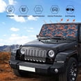 thumbnail image 5 of Kdxio Tropical Leaves Print Front Windshield Sun Shade,Folding Auto Sunshade for Car Truck SUV-Small, 5 of 7