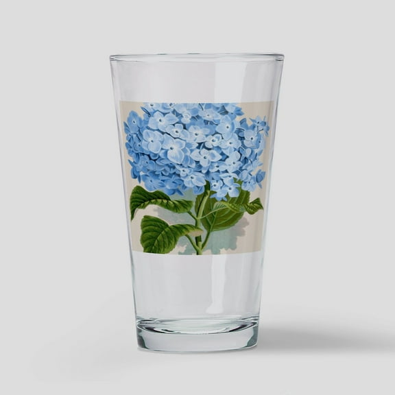 CafePress - Blue Hydrangea Flowers - Pint Glass, Drinking Glass, 16 oz. CafePress