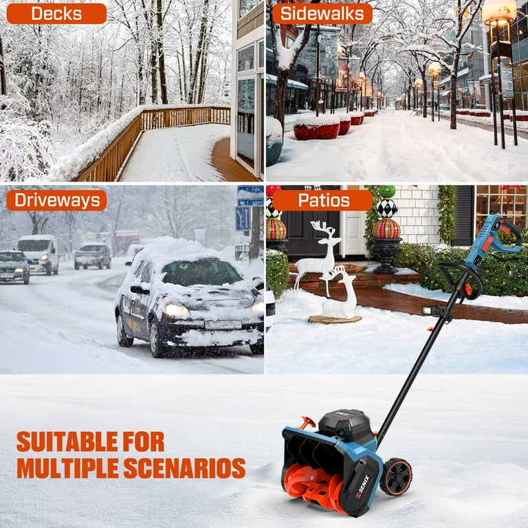 SENIX Brushless 60V 15-inch Cordless Snow Shovel with 6.0Ah