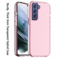 thumbnail image 2 of For Samsung Galaxy S22 Ultra Transparent Shock Absorption TPU Rubber Thick 3mm Hybrid Silicone Protective Slim Black Cover ,Xpm Phone Case [ Pink ], 2 of 7
