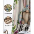 thumbnail image 6 of Easter Gnomes Blackout Curtains 90 Inch Length 2 Panels Set for Living Room Bedroom, Spring Floral Colorful Eggs Leaves Beige Privacy Window Treatment Thermal Insulated Black Out Drapes 52"x90", 6 of 8