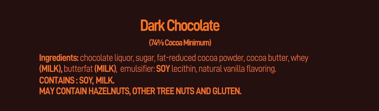 (2 pack) Harison Dark Chocolate 74% Cocoa 10.58 oz- Premium Swiss Chocolate