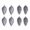 Gray, variant on Gqtwoy Christmas Tree Pendants, 8 Pcs Glitter Baubles, Plastic Shaped Ornaments for Holiday Decor, Wedding, Party, and Seasonal Display, Durable and Break-Resistant