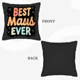 thumbnail image 6 of Set of 2 Decorative Throw Pillow Covers 18x18in - Colorful " BEST MASIS EVER " Design with Playful Shapes & Stars for Couch Bed Car, 6 of 8