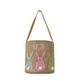 thumbnail image 1 of Décoration Portable Panier de Pâques en Non-Tissé Nœud de Lapin Panier de Rangement Seau, 1 of 9