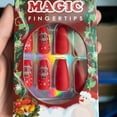 thumbnail image 2 of 24 uñas postizas cortas de Navidad extraíbles para mujeres y niñas Ygjytge Para estrenar, 2 of 7