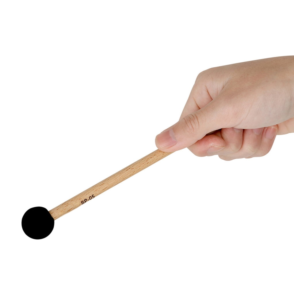 Yokua 7 Pcs Wood Handle Drum Stick Singing Bowl Mallet Soft Felt Head Drumsticks
