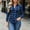 Blue, variant on QUNYINEY Long Sleeve Womens Button Down Shirt Plaid Fall Casual Tops Collared Loose Fit Work Blouse for Women