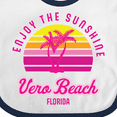 thumbnail image 4 of Inktastic Summer Enjoy the Sunshine Vero Beach Florida in Pink Boys or Girls Baby Bib, 4 of 4
