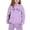 Purple, variant on Girls Outfits Hoodies Letter Print Sweatshirt, Stylish Comfortable Long Sleeve Pullover, Everyday Wear Preppy Graphic Design