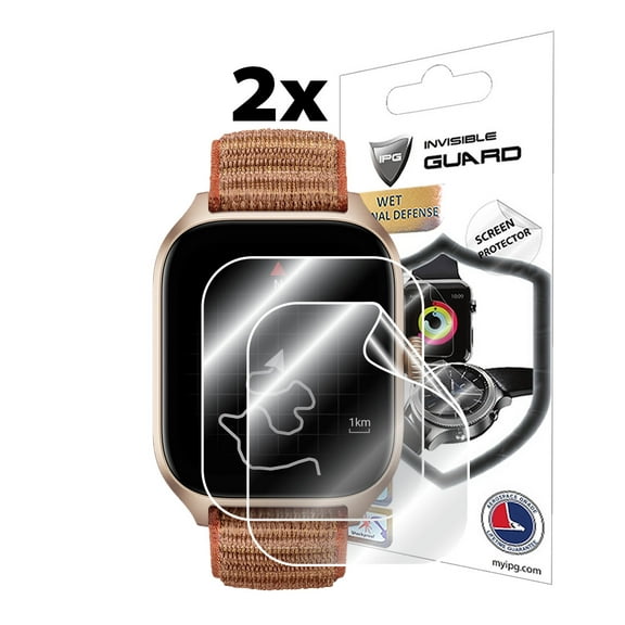 IPG for Amazfit GTS 4 Smart Watch Screen Protector (2 Units) Invisible Ultra HD Clear Film Anti Scratch Guard-Smooth/Self-Healing/Bubble -Free for GTS 4