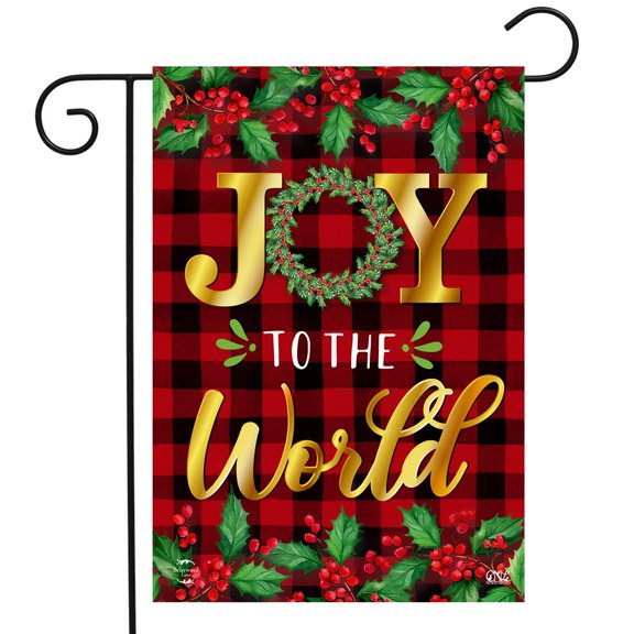Briarwood Lane Joy To The World Christmas Double-Sided Garden Flag