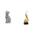 thumbnail image 1 of Figura de escritorio,Estatua de gato,linda estantería,escritorio,decoración del hogar,Escultura abstracta de fuego,Estatua de arte abstracto para decoración del hogar,Escultura de fuego, 1 of 8