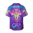 thumbnail image 7 of Picia Elephant in Tribal Style Men's Linen Shirts Short Sleeve Cuban Beach Shirts Casual Shirts Button Down Shirt for Men Beach Summer Wedding Shirt-4X-Large, 7 of 7
