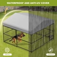 thumbnail image 5 of Large Dog Kennel Outdoor, Heavy Duty Outside Dog Kennel Pet Pens Dogs Run Enclosure with Anti-UV Waterproof Cover, Lockable Door for Medium to Small Dog, 5 of 7