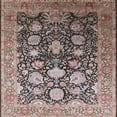 thumbnail image 1 of Ahgly Company Machine Washable Indoor Square Industrial Modern Silver Pink Area Rugs, 7' Square, 1 of 7