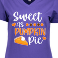 thumbnail image 4 of Inktastic Thanksgiving Sweet as Pumpkin Pie Women's V-Neck T-Shirt, 4 of 5